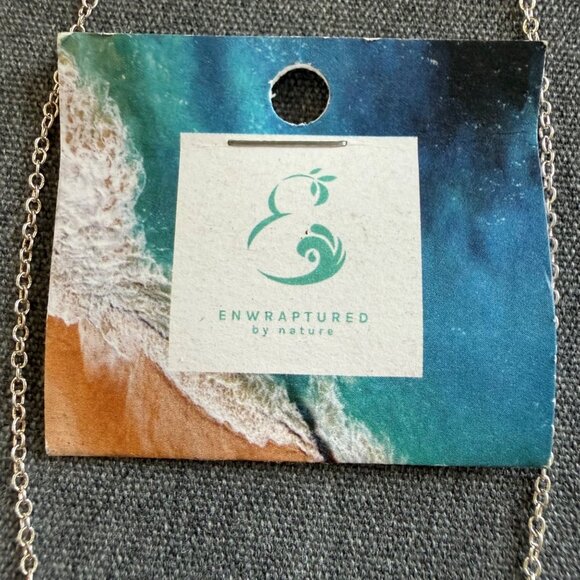 Enwraptured by Nature Necklace Sea Glass Sterling Silver Chain 18 inches - Picture 5 of 7